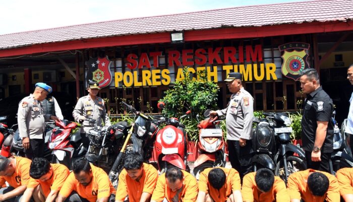 17 Pelaku Curanmor Diringkus, Sepeda Motor Tanpa Nomor Diamankan