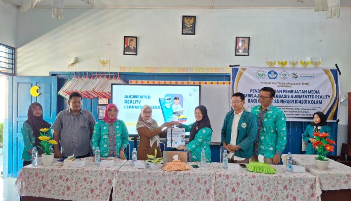 Tim PKM Unimed Dampingi Guru Buat Media Pembelajaran Berbasis Augmented Reality