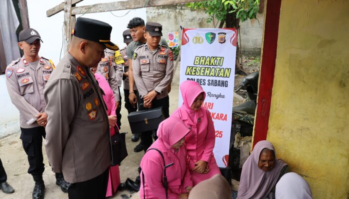 Polres Sabang Gelar Bakti Kesehatan Untuk Lansia Kurang Mampu