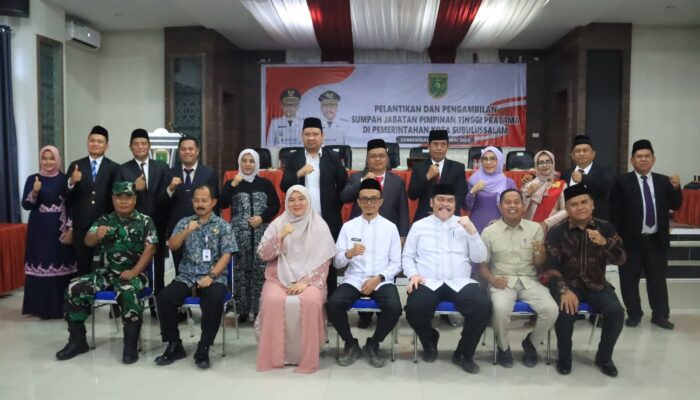 Wali Kota Subulussalam Ingatkan 9 Pejabat Baru Hindari Nepotisme