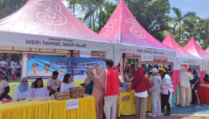 Meriahkan Gerak Jalan Santai, Dinas Ketahanan Pangan Deliserdang Gelar Gerakan Pangan Murah