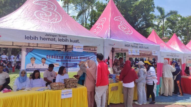 Meriahkan Gerak Jalan Santai, Dinas Ketahanan Pangan Deliserdang Gelar Gerakan Pangan Murah