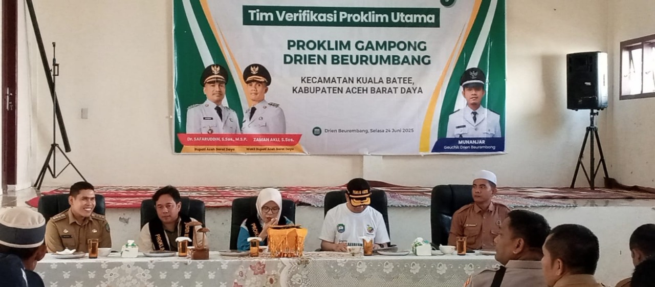 Desa Drien Beurumbang Abdya Nominasi Proklim Utama Nasional