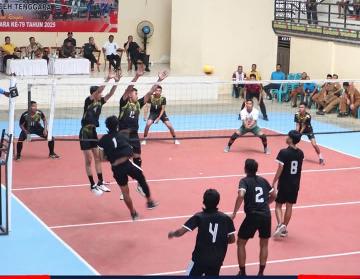 Polres Agara Gelar Turnament Bola Voli