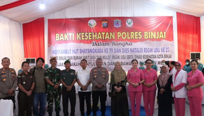 Pemerintah Binjai Apresiasi Bakti Kesehatan Hari Bhayangkara Bersama Polres Dan RSGM USU