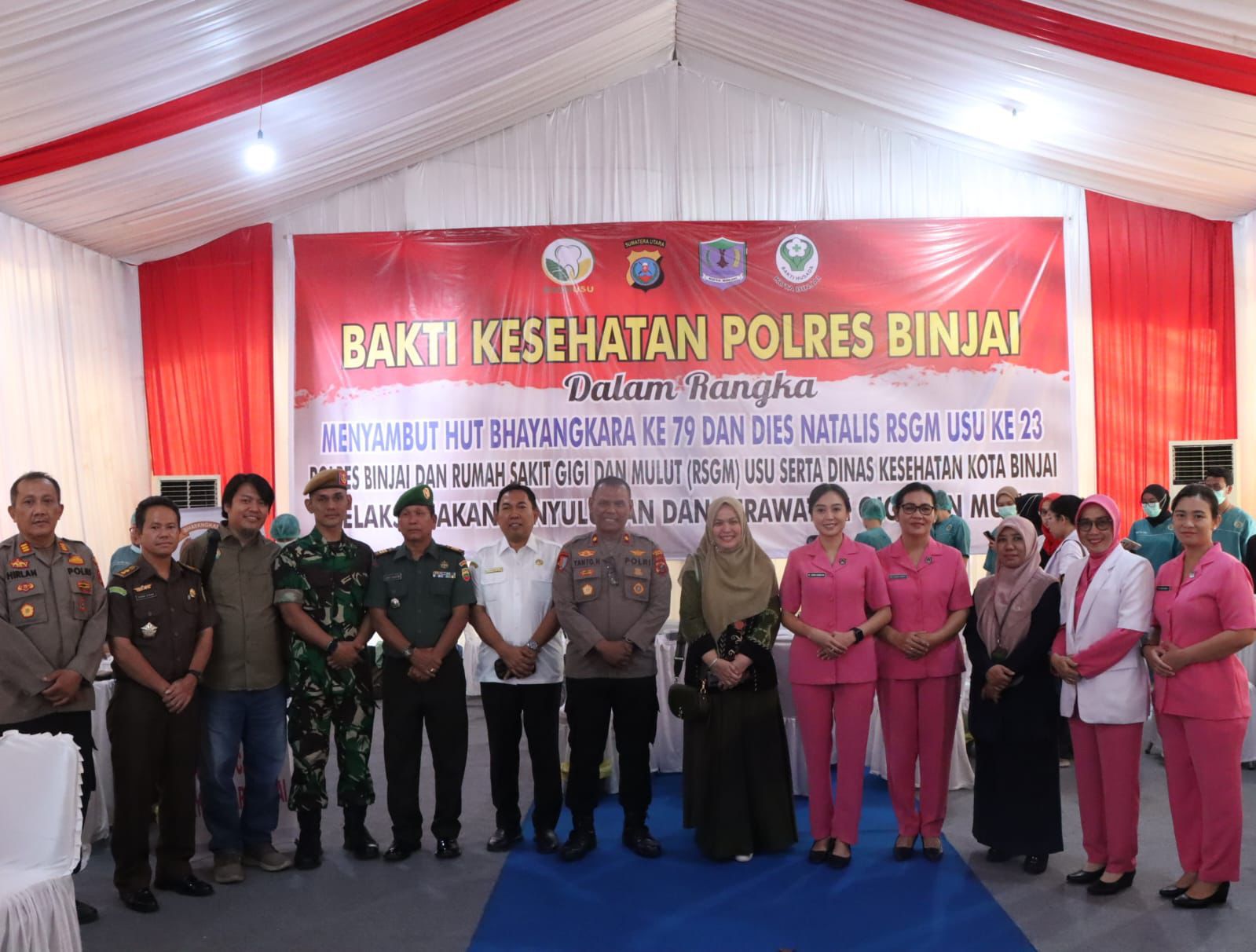 Pemerintah Binjai Apresiasi Bakti Kesehatan Hari Bhayangkara Bersama Polres Dan RSGM USU