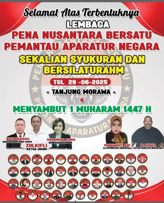 Pena Nusantara Bersatu Resmi Terdaftar, Gelar Syukuran Dan Siap Awasi Aparatur Negara