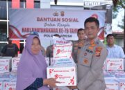 Sambut HUT Bhayangkara, Polres Langsa Salurkan 200 Paket Sembako