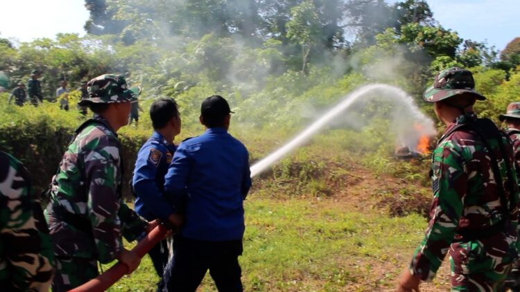 Kodim 0110/Abdya Latihan Gabungan Penanganan Karhutla