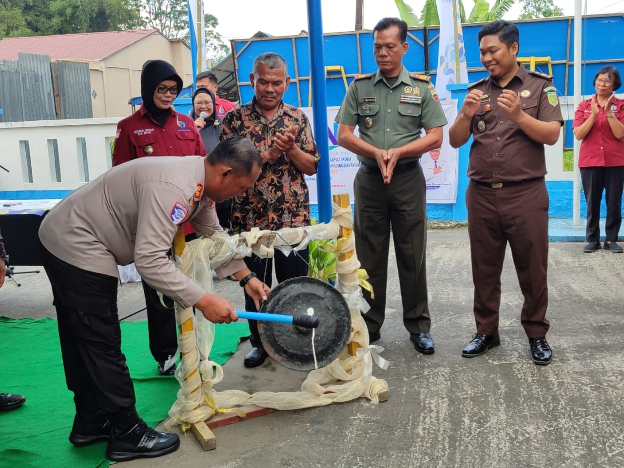 Kapolres Simalungun Dukung Pencanangan Nagori Bersinar Bebas Narkoba