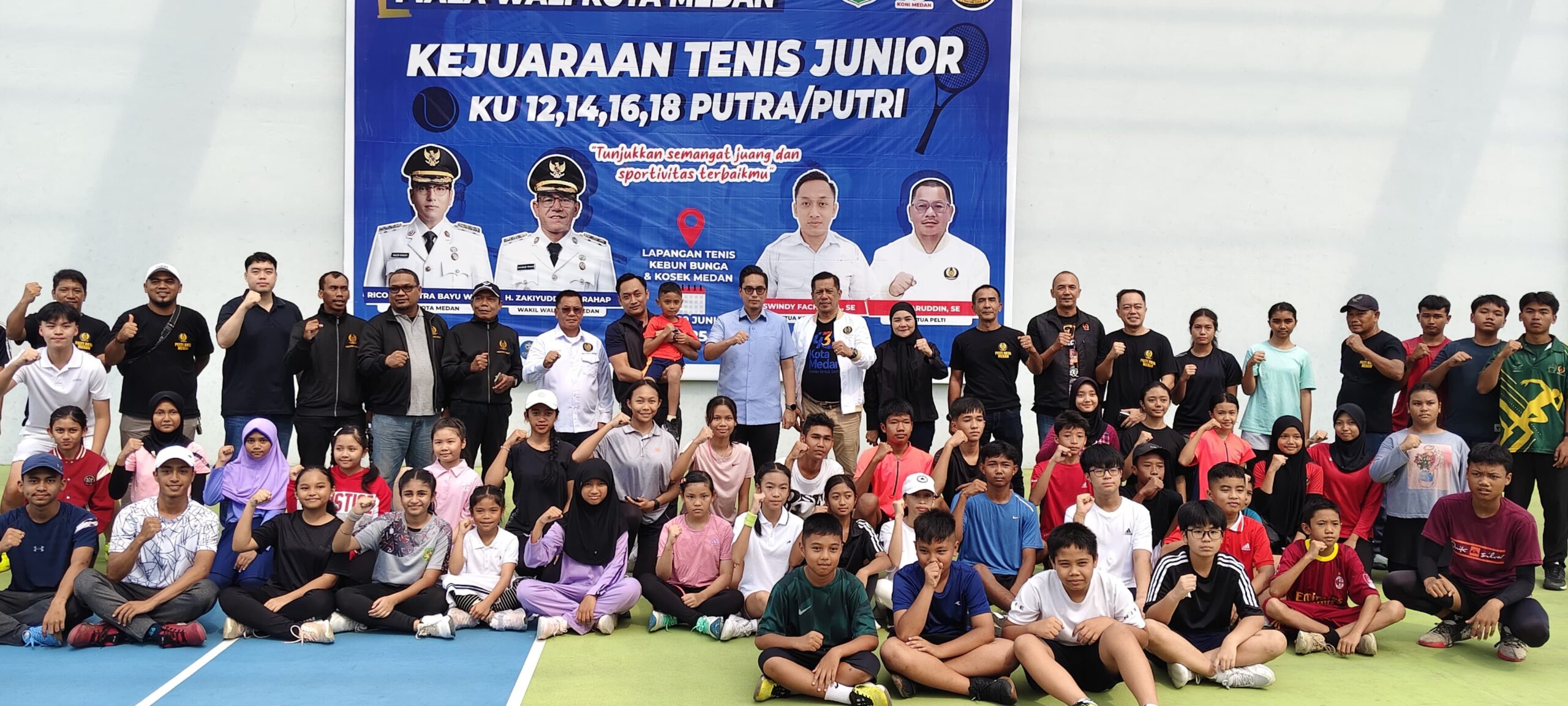 Dihadiri Ketum KONI Medan, Rico Waas Buka Kejuaraan Tenis Junior Piala Wali Kota