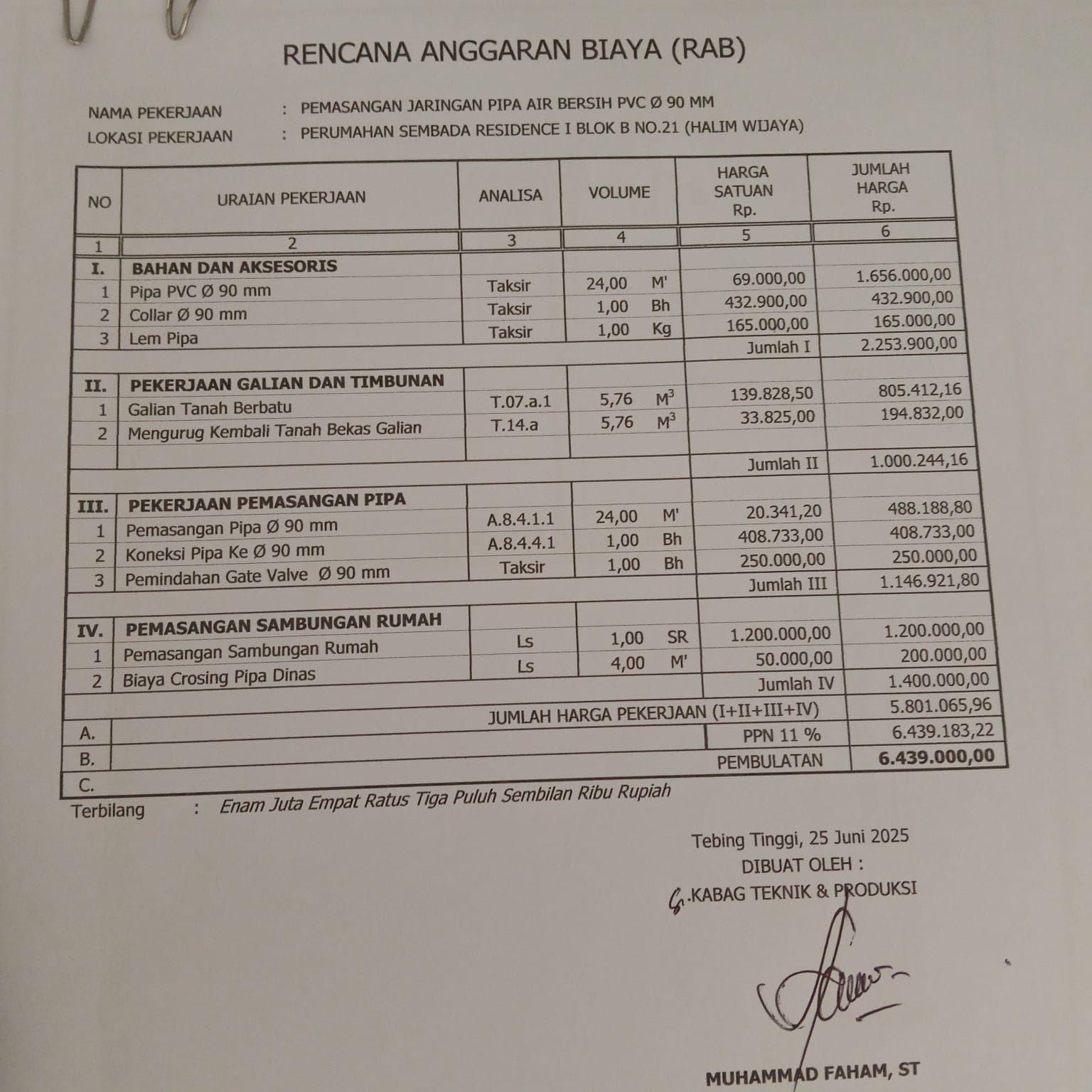 Tarif Pasang Baru PDAM Tebingtinggi Dinilai Terlalu Mahal, Diduga Markup