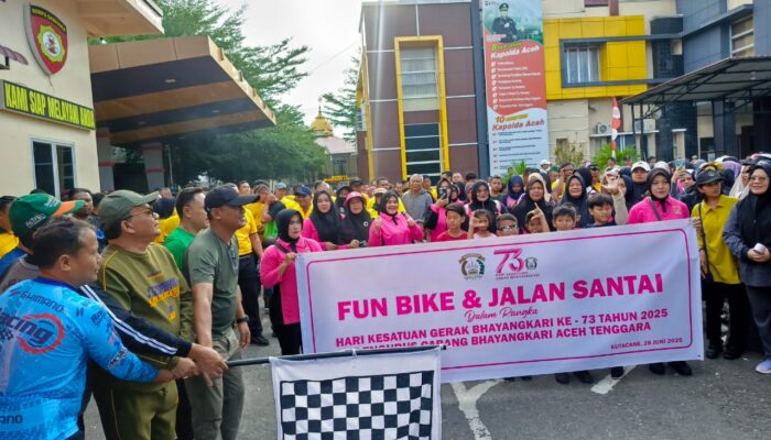Polres Agara Gelar Fun Bike & Fun Walk Meriahkan HUT Bhayangkara