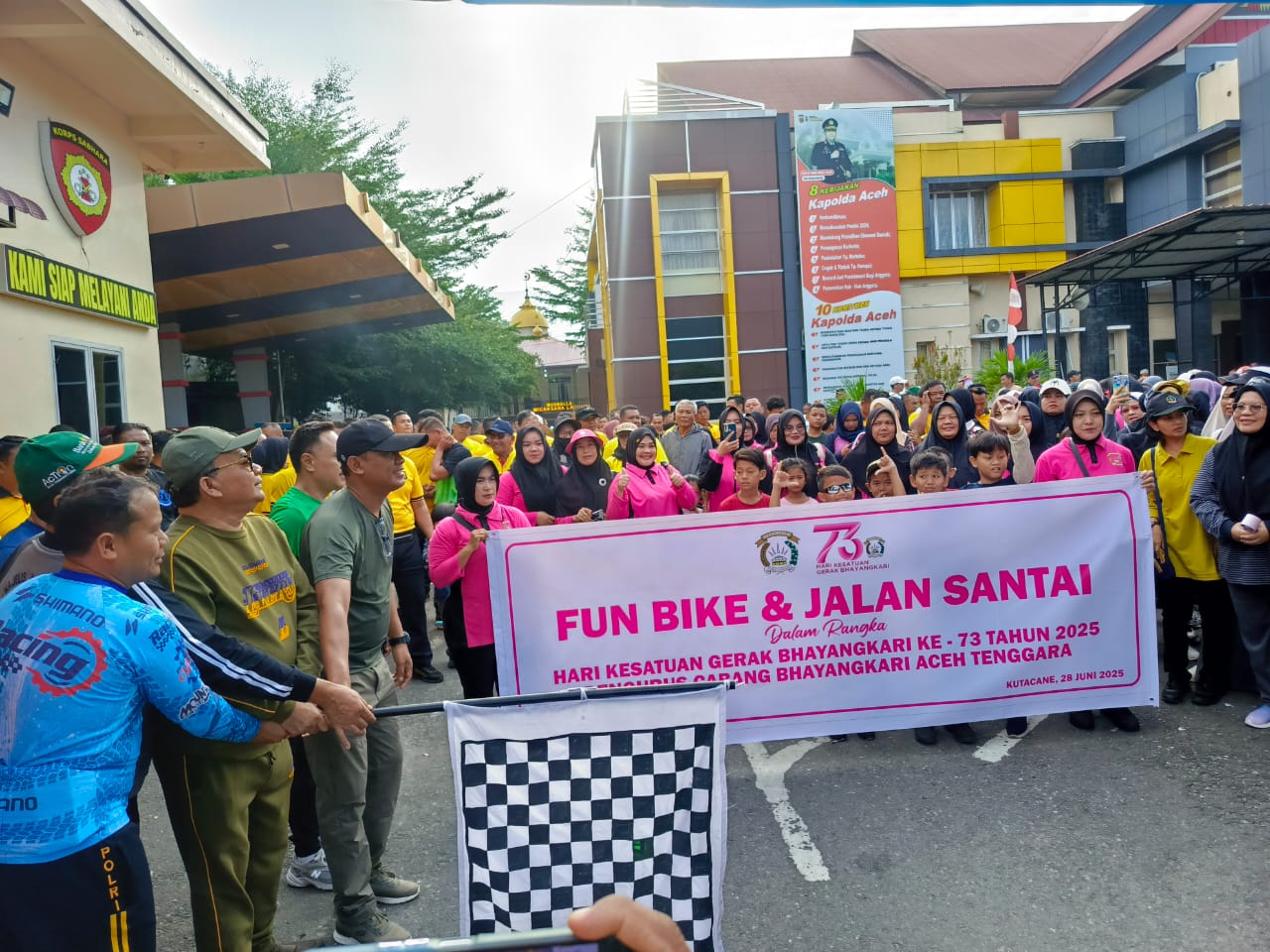 Polres Agara Gelar Fun Bike & Fun Walk Meriahkan HUT Bhayangkara