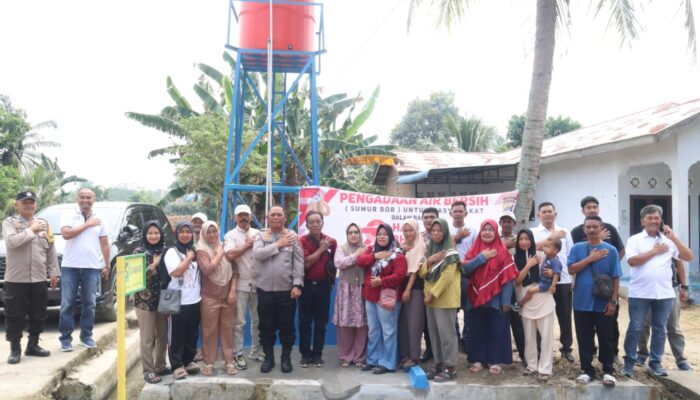 Sumur Bor Kapolres Simalungun Pecahkan Krisis Air Bersih Di Nagori Kahean