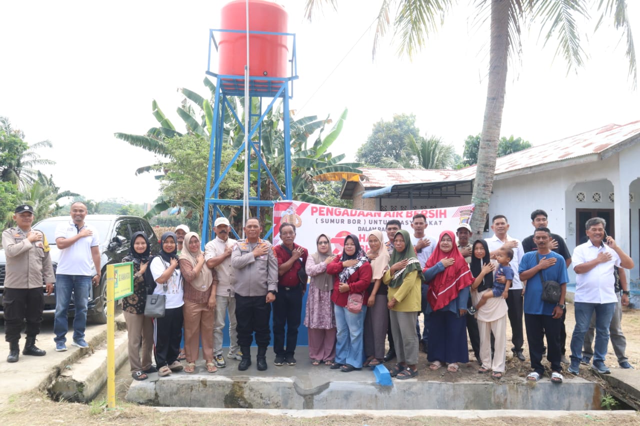 Sumur Bor Kapolres Simalungun Pecahkan Krisis Air Bersih Di Nagori Kahean