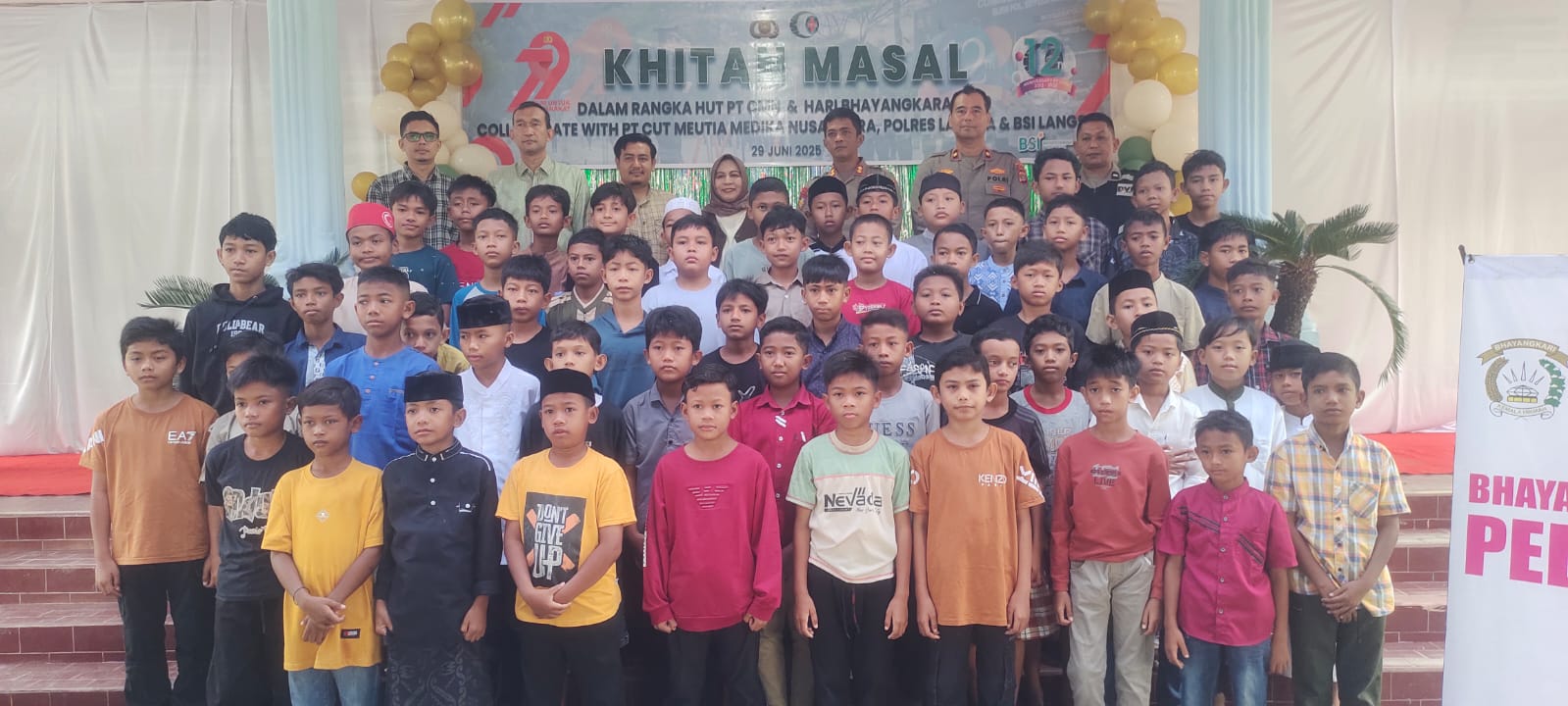 Bakti Sosial Kolaborasi RSCM Dan Polres Langsa, Sunat Massal 62 Anak