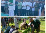 Rindam XVIII/Ksr Gelar Shalat Idul Adha 1446H Di Lapangan Mako Rindam