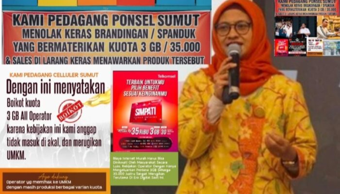 Pedagang Konter Bersatu Tolak Kedatangan Dirut PT Telkomsel