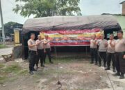 Sempat Rubuh, Sat Samapta Polres Pelabuhan Belawan Dirikan Kembali Posko Satgas Berkawan