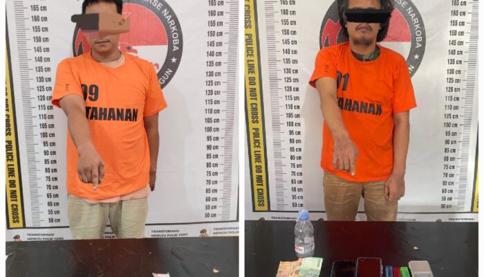 Polres SImalungun Tangkap 2 Pria Diduga Pengedar Sabu