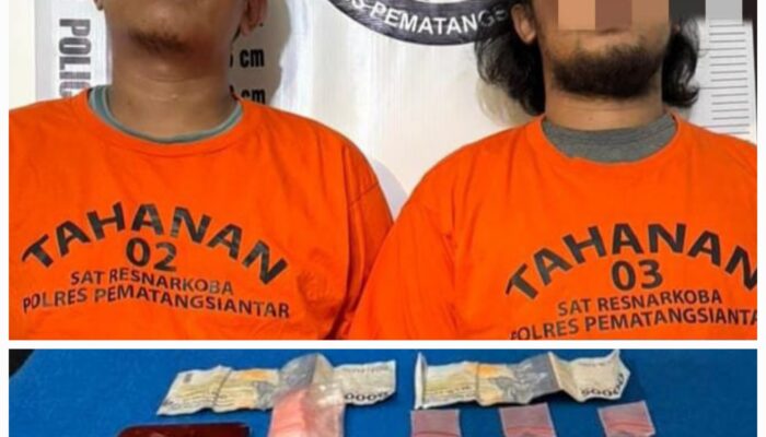 Polres P.Siantar Amankan 2 Pria Miliki Sabu