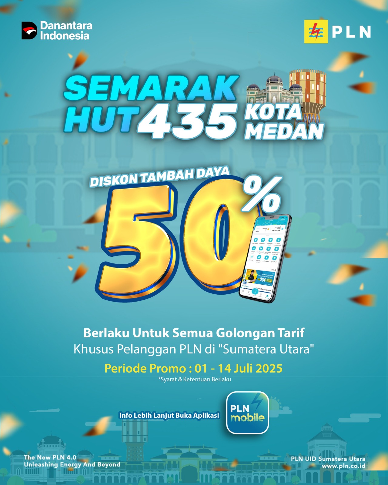 Sambut HUT Kota Medan, PLN UID Sumut Hadirkan Promo Tambah Daya 50%