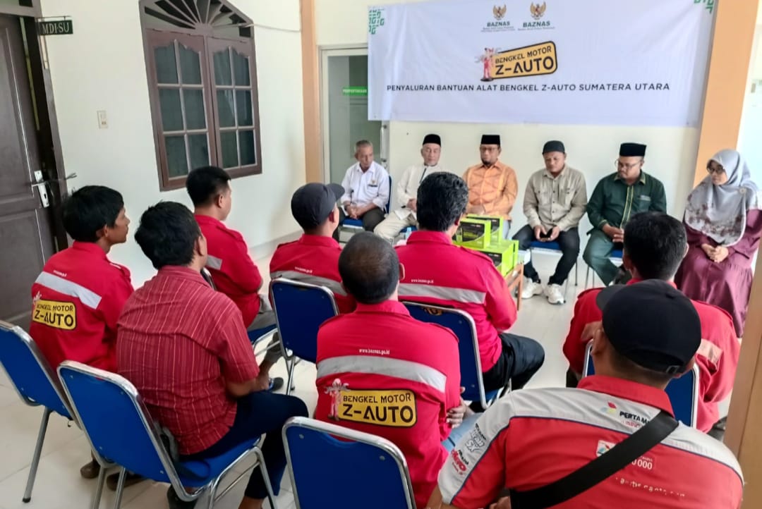 Baznas Sumut Salurkan Bantuan Alat Bengkel Sepeda Motor Lewat Program Z-Auto