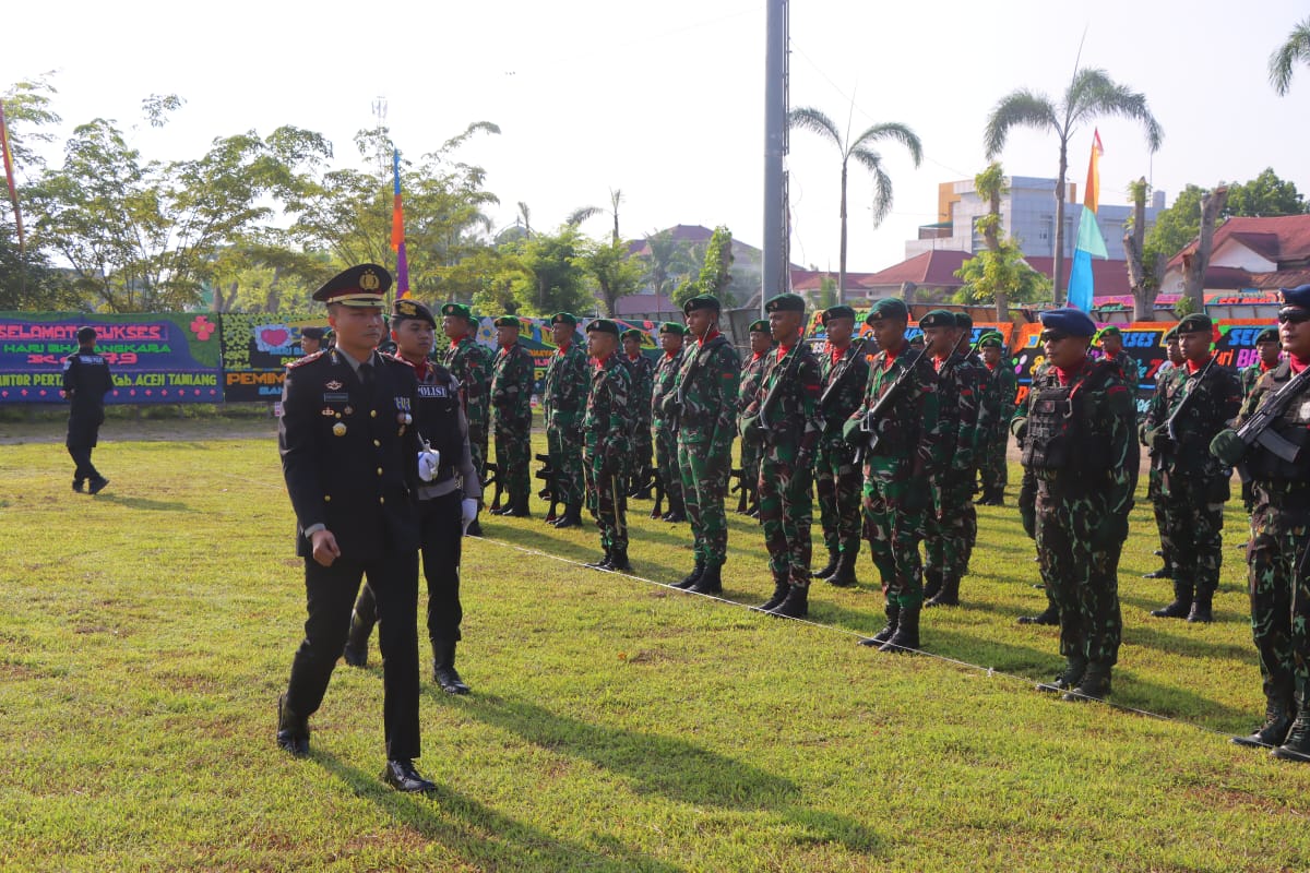 Polres Aceh Tamiang Gelar Upacara Peringatan Hari Bhayangkara Ke-79
