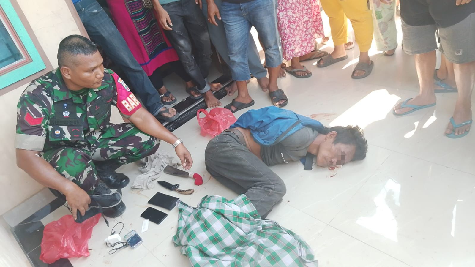 Babinsa 0201-10/MM Gagalkan Percobaan Pembunuhan Di Marelan