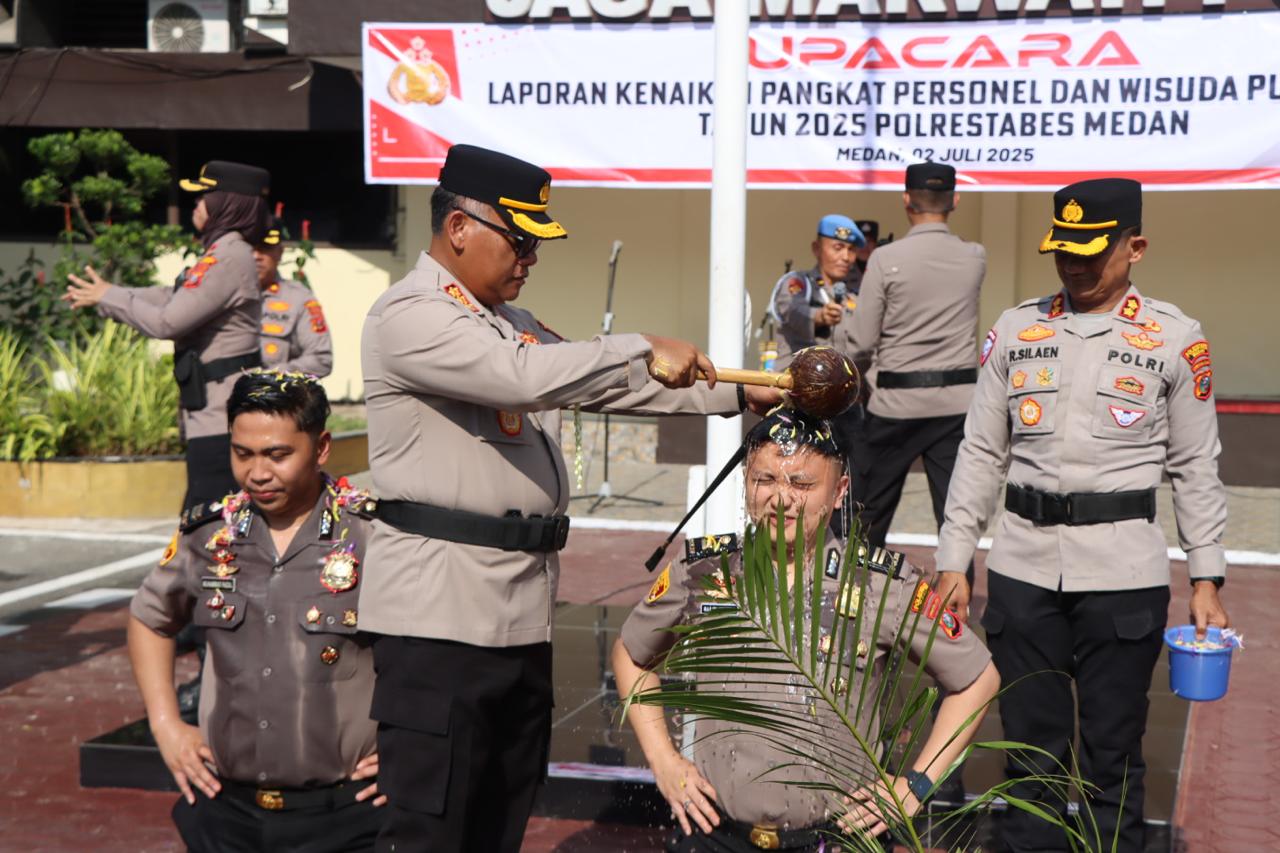 152 Anggota Polrestabes Medan Naik Pangkat