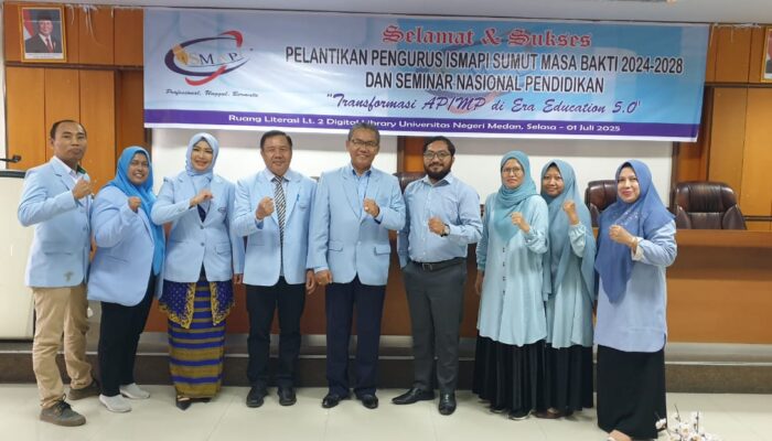 Pelantikan PD ISMAPI Sumut 2025-2028 Dirangkai Seminar Nasional Pendidikan