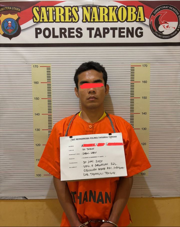 Polres Tapteng Ringkus Pengedar Sabu Di Pandan