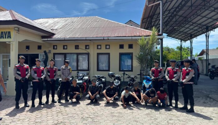 Lakukan Aksi Balap Liar, Tujuh Remaja Diamankan Polsek Banda Raya
