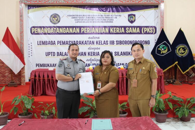 Lapas Siborongborong Jalin Kerja Sama Pelatihan Warga Binaan Dengan BLK Silangkitang