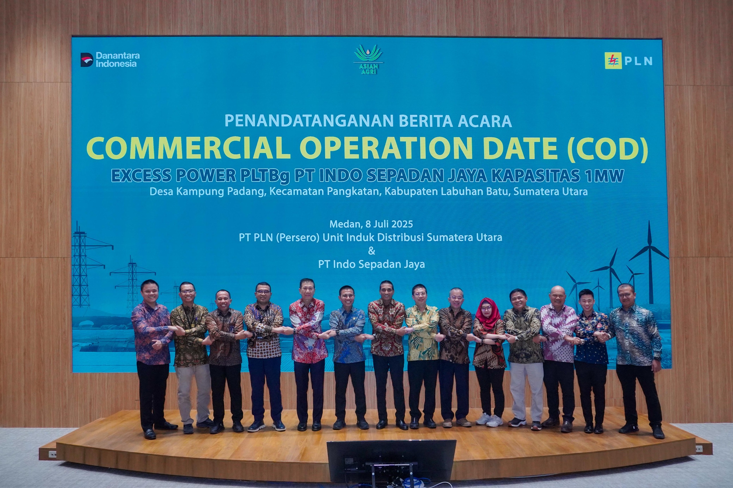 Dorong Transisi Energi Hijau, PLN UID Sumut Dan Asian Agri Tandatangani Berita Acara COD PLTBg