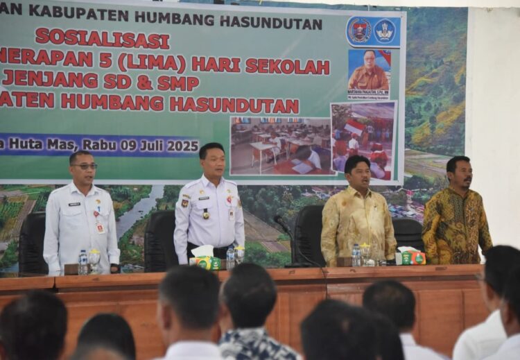 Pemkab Humbahas Terapkan 5 Hari Sekolah
