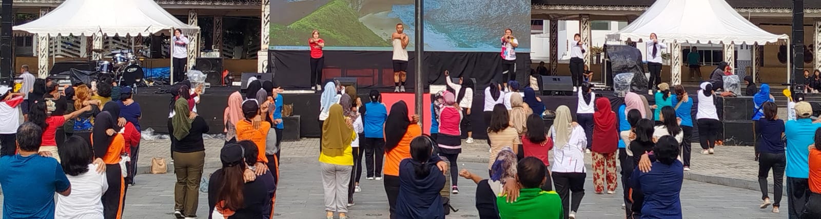 Dispar Dan KORMI Gelar Senam Sehat Bugar Bersama ASN Pemko P. Siantar