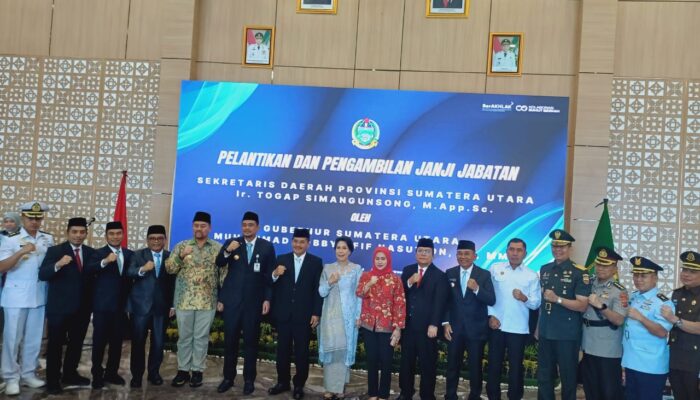 Gubsu Lantik Togap Simangunsong Sekda Pemprovsu, Minta Sukseskan Program Pusat Dan Daerah