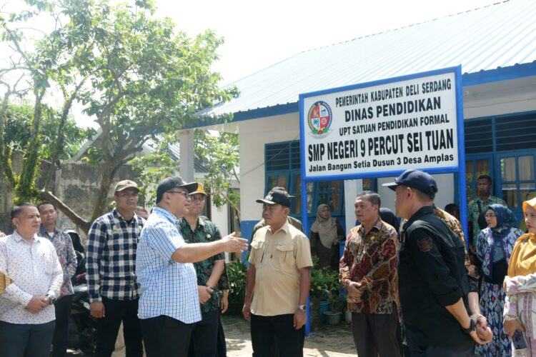 Warga Hibahkan Tanah, Akses Jalan ke SMP Negeri 9 Percut Seituan Akan Segera Diaspal