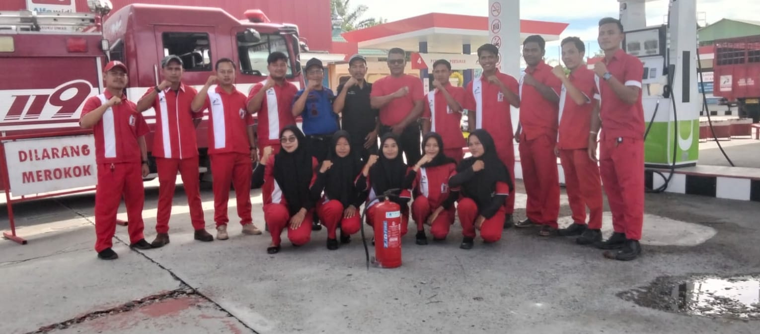 SPBU Oyon Segera Beroperasi, Karyawan Ikuti Simulasi Pemadaman Kebakaran