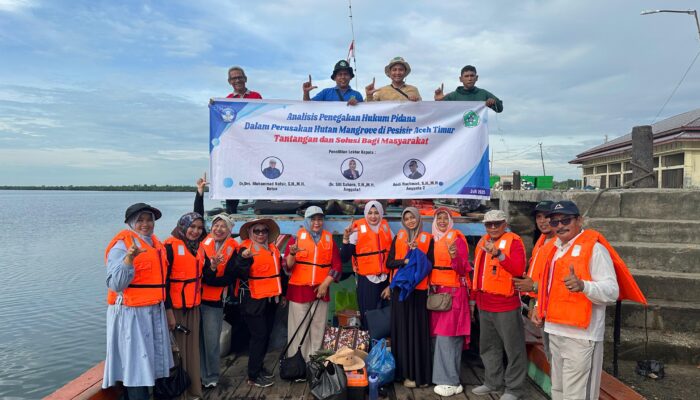 Tim FH Unsam Teliti Perusakan Hutan Mangrove Di Aceh Timur