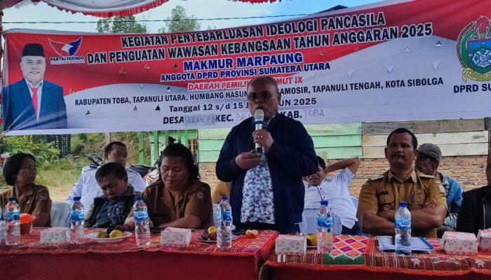 Legislator Perindo Makmur Marpaung Gelar KegiatanPenyebarluasan Ideologi Pancasila Di Tapanuli Raya