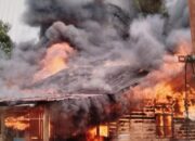Rumah Warga Desa Lawe Serakut Agara Hangus Terbakar