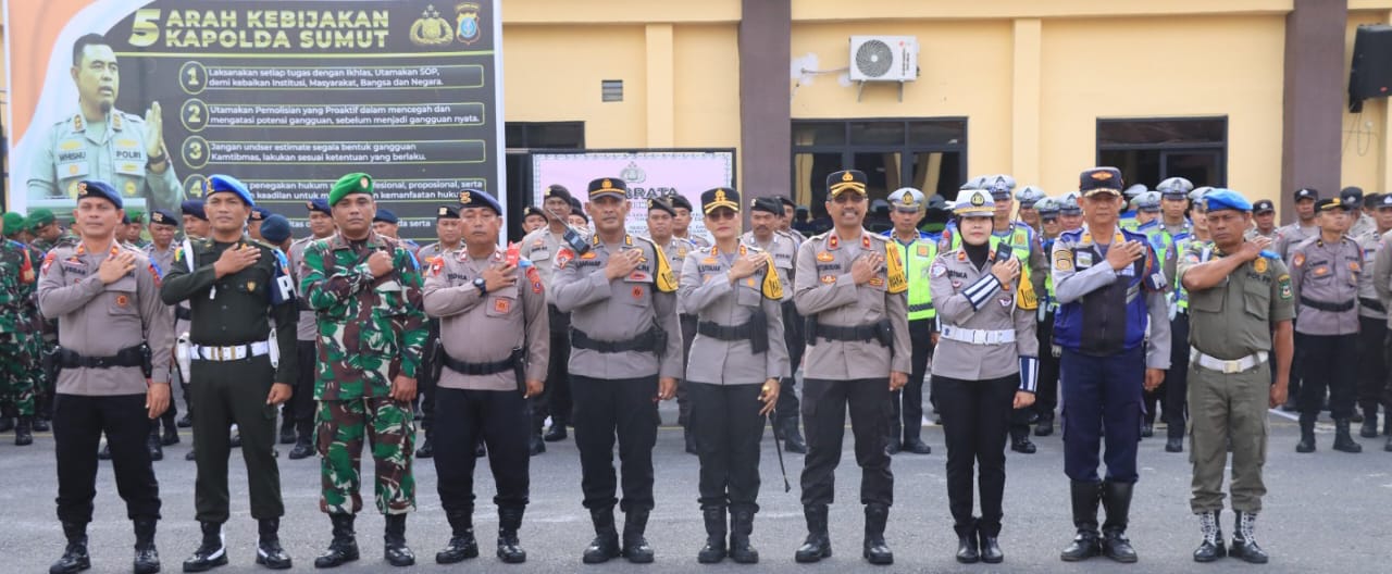 Kapolres P.Siantar Pimpin Apel Gelar Pasukan Operasi Patuh Toba