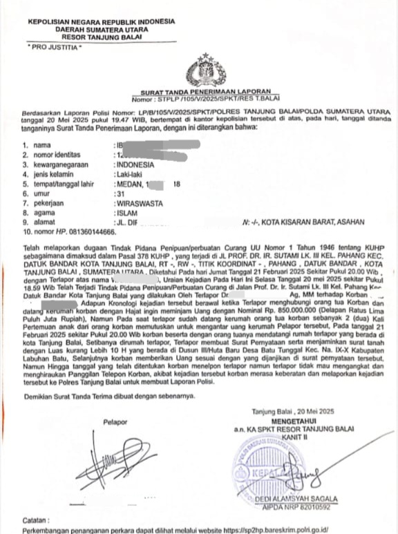 Eks Wali Kota Tanjung Balai Dilaporkan Ke Polisi