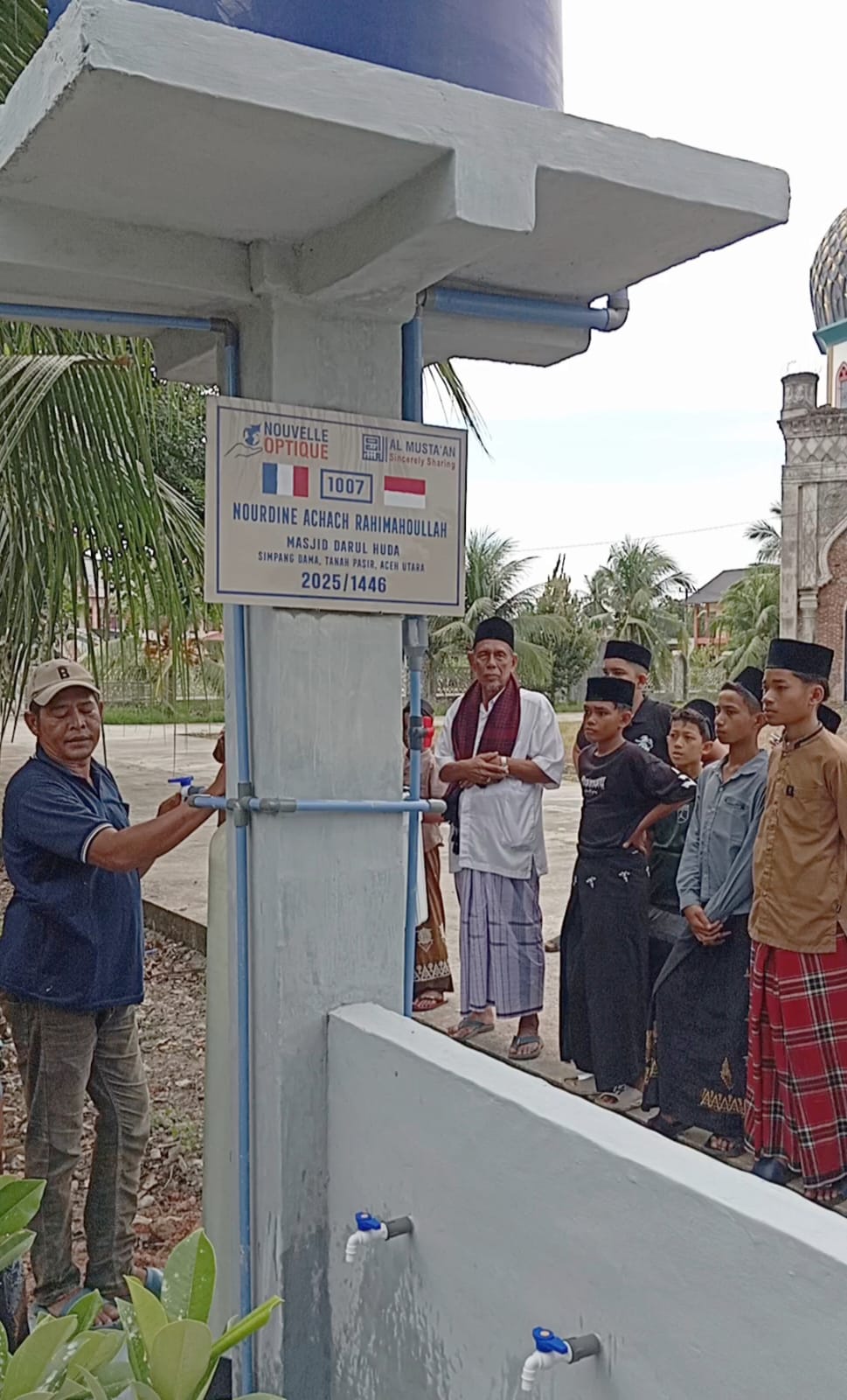 Dayah Bustanul Arifin Aceh Utara Terima Bantuan Sarana Air Bersih Dari NGO Perancis
