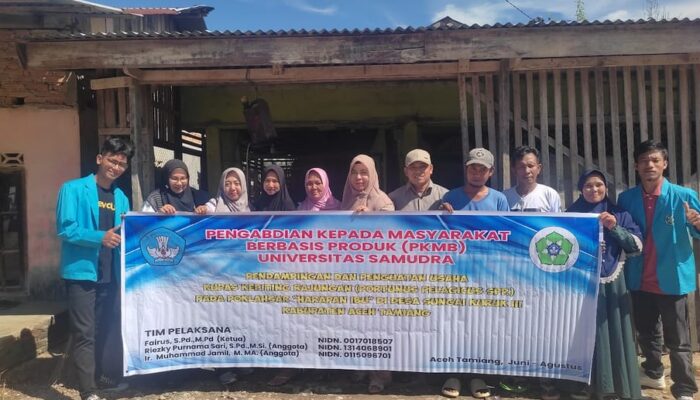 Dosen Universitas Samudra Edukasi Kelompok Tani Usaha Kupas Kepiting Rajungan