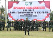 423 Prajurit TNI Batalyon TP Aceh Timur Disambut Meriah