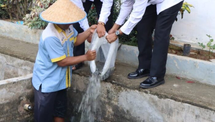 Lapas Labuhanruku Tebar 5.000 Bibit Lele, Dukung Ketahanan Pangan